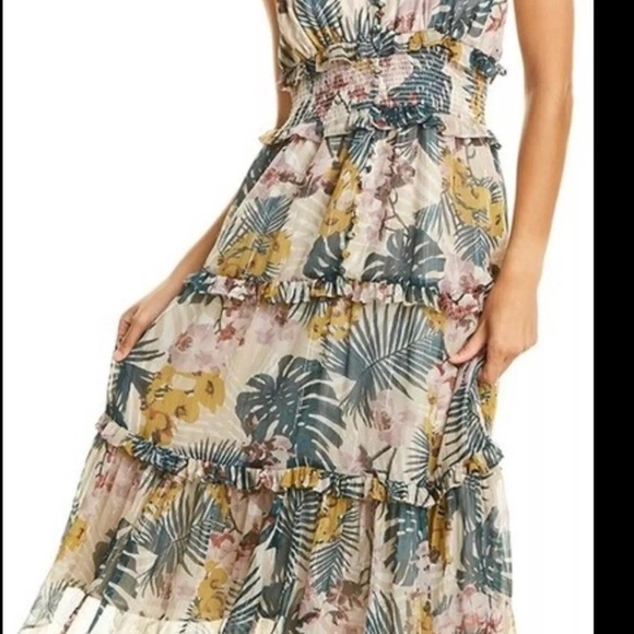 Walter Baker Arabella Tiered Spaghetti Strap Midi Dress size XS - Picture 3 of 14